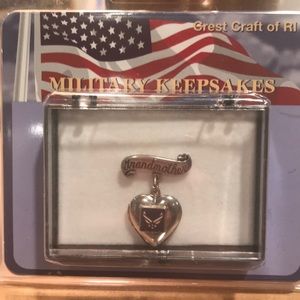 3/$20 Military Air Force grandma heart locket Grandmother Pride